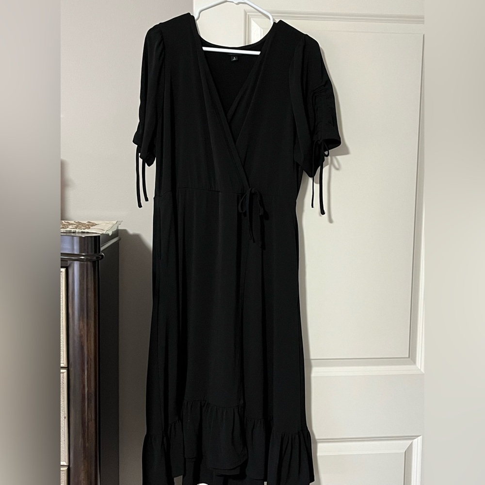 Elegant Black Wrap Dress